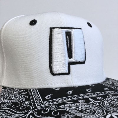 画像2: PROJECT ORIGINAL BANDANA BIG P CAP WH/BK