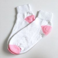 SOCKS LADYSローソックス ホワイト/ベイビーピンク