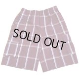 SHAKA PLAID SHORT PANTS バーガンディ