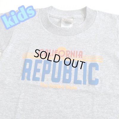 画像1: CALIFORNIA ナンバー kids TEE グレー