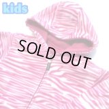 ZEBRA PINK REVERSIBLE KIDS ZIPHOOD
