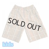 SHAKA Kids PLAID SHORT PANTS ベージュ