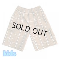 SHAKA Kids PLAID SHORT PANTS ベージュ