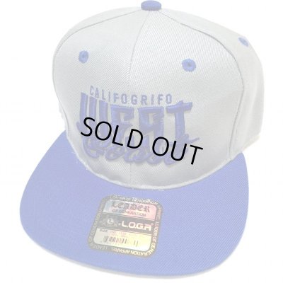 画像1: CALIFOGRIFO WESTCOAST SNAPBACK CAP グレー/ブルー