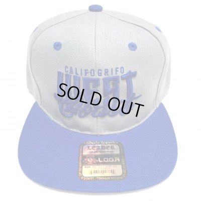 画像2: CALIFOGRIFO WESTCOAST SNAPBACK CAP グレー/ブルー