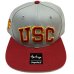 画像2: USC オフィシャル Snapback cap グレー/バーガンディー (2)