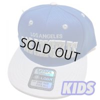 KIDS Los Angeles snapback cap ロイヤルブルー/グレー