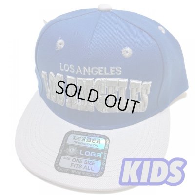 画像1: KIDS Los Angeles snapback cap ロイヤルブルー/グレー