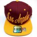 画像2: Los Angeles Ghetto G snapback cap バーガンディ (2)