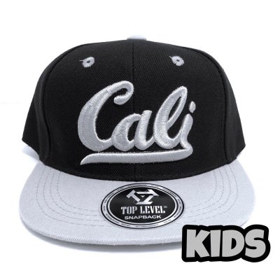 画像1: CALI KIDS CAP ブラック/ライトグレー