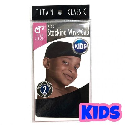 画像1: Kids STOCKING WAVE CAP ブラック