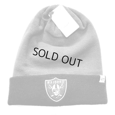 画像1: NFL Oakland RAIDERS 2TONE KNIT CAP