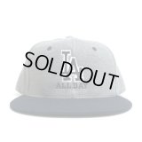 LA ALL DAY WOOL SNAPBACK CAP グレー/ネイビー