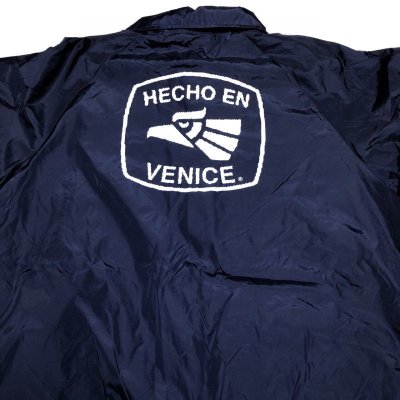 画像1: HECHO EN VENICE HECHO EN coach jacket ネイビー