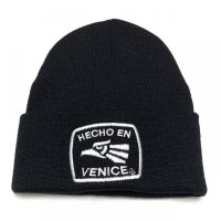 HECHO EN VENICE  HECHO EN knit cap ブラック