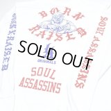 BORN X RAISED × SOUL ASSASSINS × LA ORIGINALS Long sleeve TEE ホワイト