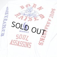 BORN X RAISED × SOUL ASSASSINS × LA ORIGINALS Long sleeve TEE ホワイト