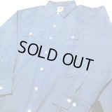 DICKIES ロングシャンブレーシャツ ブルー