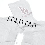 LA ALL DAY HOOD グレー/バーガンディ