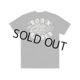 BORN X RAISED MISTER CARTOON SCRIPT ROCKER TEE ブラック