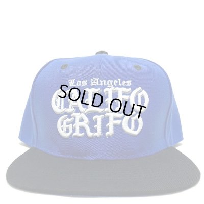 画像1: CALIFOGRIFO LA snapback cap ブルー/ブラック