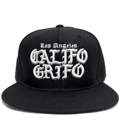 画像1: CALIFOGRIFO LA snapback cap ブラック