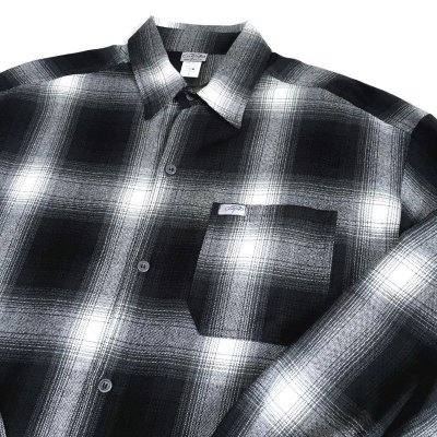 画像1: CALTOP OG CHECK SHIRT ブラック/ホワイト