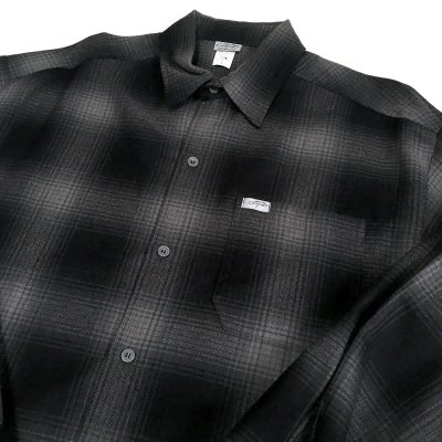 画像1: CALTOP OG CHECK SHIRT ブラック/チャコール