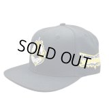 MISTER CARTOON Script Crown Snapback Cap BLACK