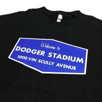 DODGER STADIUM sign Tee ブラック