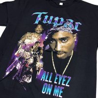 RAP TEE  2PAC blue