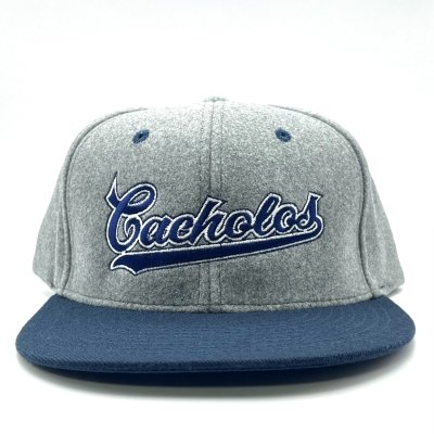 画像1: Cacholos Signature Snapback Cap ネイビー