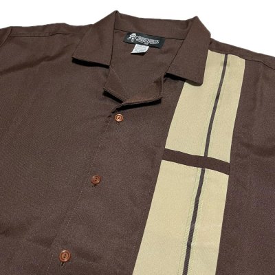 画像1: Greenspans Bowling SHIRT Brown