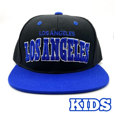 画像1: KIDS LOS ANGELES CAP ブラック/ブルー