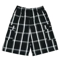 SHAKA WEAR PLAID SHORT PANTS ブラック
