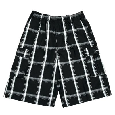 画像1: SHAKA WEAR PLAID SHORT PANTS ブラック