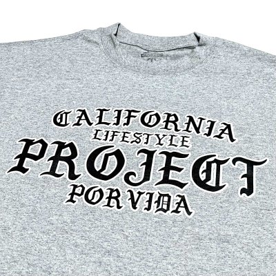 画像1: PROJECT POR VIDA TEE ライトグレー