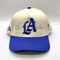 P294 LA Snapback Cap ブルー/ベージュ