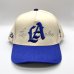 画像1: P294 LA Snapback Cap ブルー/ベージュ (1)