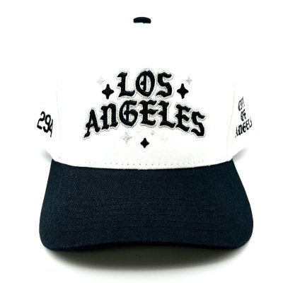画像1: P294 LOS ANGELES Snapback Cap ブラック/ホワイト