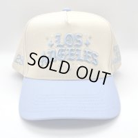 P294 LOS ANGELES Snapback Cap ベイビーブルー/ベージュ