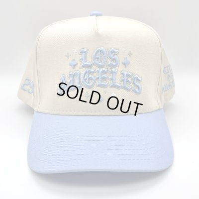 画像1: P294 LOS ANGELES Snapback Cap ベイビーブルー/ベージュ
