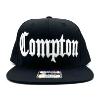 GHETTO CAP COMPTON ブラック/ホワイト