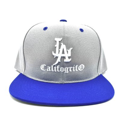 画像1: CALIFOGRIFO LA snapback cap ブルー/グレー