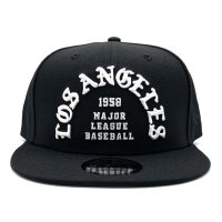 LA Dodgers Team Deluxe snapback cap ブラック