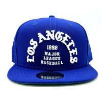 LA Dodgers Team Deluxe snapback cap ドジャーブルー