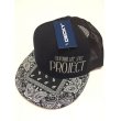 画像3: PROJECT ORIGINAL BANDANA MESH SNAPBACK CAP BK/BK/WH (3)