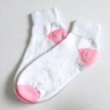 画像: SOCKS LADYSローソックス ホワイト/ベイビーピンク