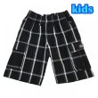 画像1: SHAKA Kids PLAID SHORT PANTS ブラック (1)