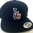 画像1: LA FLAG SNAPBACK CAP ネイビー (1)